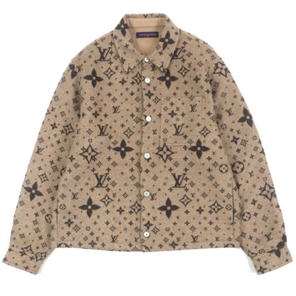  Louis Vuitton 2025 Hsb39w Wool Silk Cashmere Logo Button Monogram Shirt