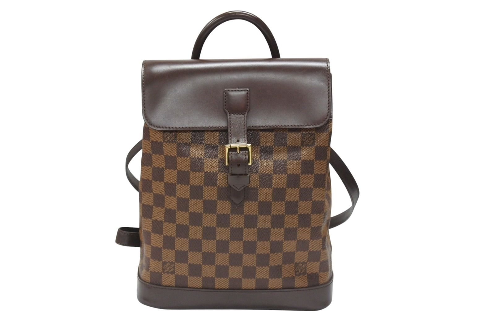 Louis Vuitton Damier Soho Backpack Brown Leather