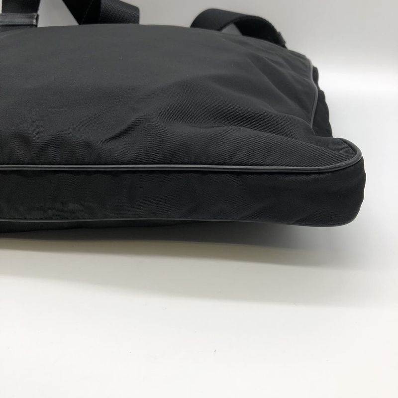 Prada Shoulder Bag Nylon Leather Black Ladies Men Fashion Vintage