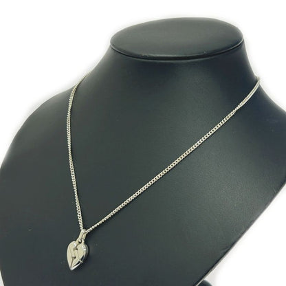 Gucci Silver Knot Heart Necklace 11.2g 925 Engraved 364075 Necklace