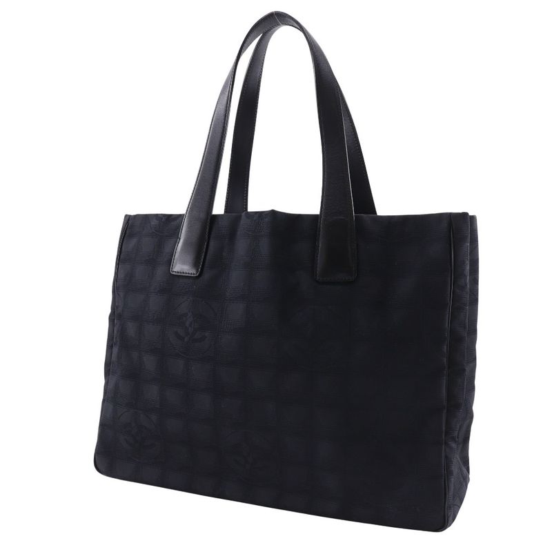 Chanel Tote MM New Travel Line A15991 Nylon Canvas Black Ladies Tote Bag