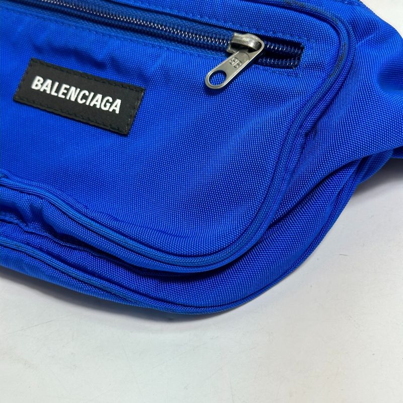 Balenciaga Body Bag Logo Explorer 482389 Nylon Blue