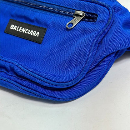 Balenciaga Body Bag Logo Explorer 482389 Nylon Blue