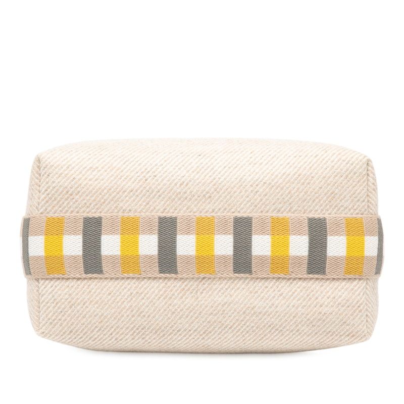 Hermes Brid A Black Au Carré PM Segur Silver Hardware Cotton Women Hermes