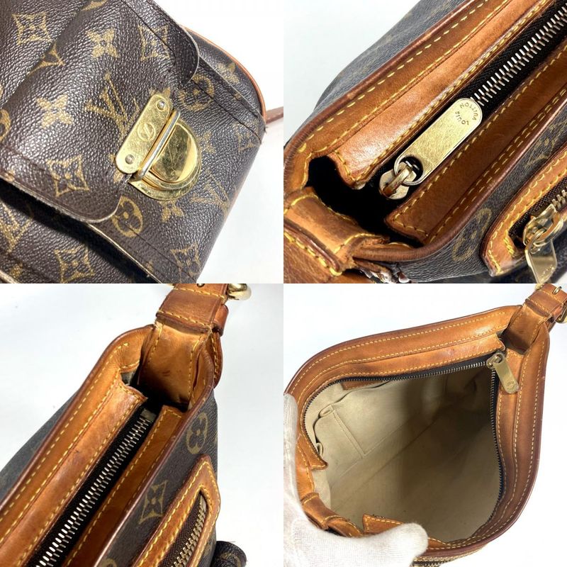 Louis Vuitton Shoulder Bag Hudson GM M40045 Monogram Canvas Brown
