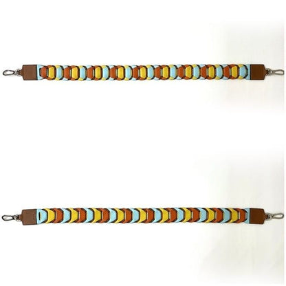 Loewe Shoulder Strap Ec22874 Brown Yellow Orange