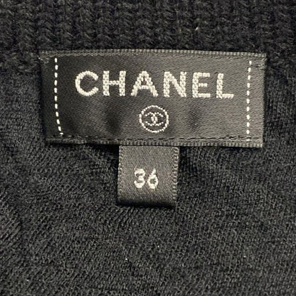 Chanel Cardigan Size 36 S Women - P71576 Black And Silver Cashmere