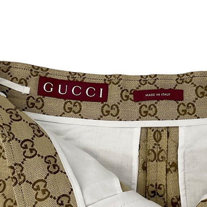 Gucci Bottoms Beige Brown GG Canvas Shorts