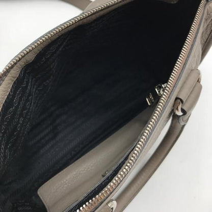 Prada Leather 2-Way Bag Gray