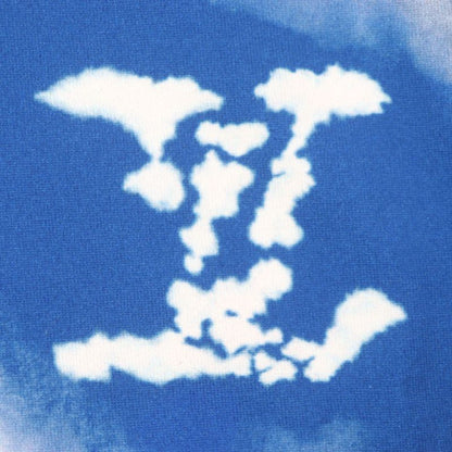 Louis Vuitton 20AW 100% Cotton Cloud Print Crew Neck LV Logo Short Sleeve Blue