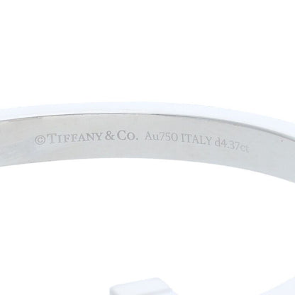 Tiffany & Co T One 18K White Gold Wide Hinge Bangle Bracelet Men's