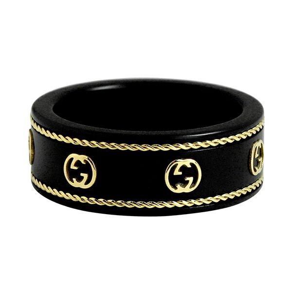 Gucci Ring Icon Black Gold