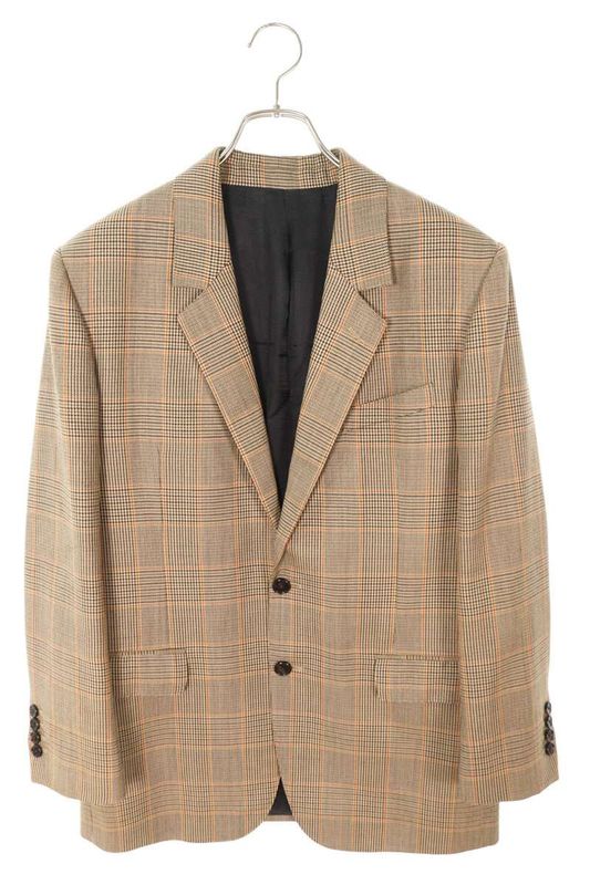 Celine 2v49f012j Wool Check Tailored Jacket Women's 36