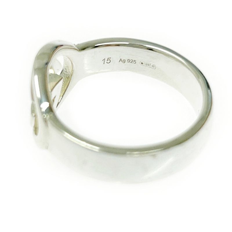 Gucci Silver Interlocking G Ring 5.2g 925 Engraved 368333 Ring