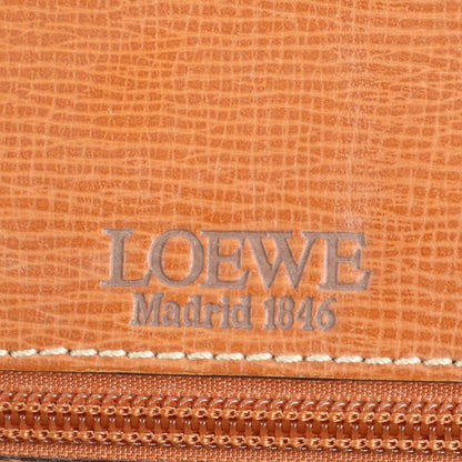 Loewe Anagram Leather Business Bag Document Bag Briefcase Tote Commuter Brown
