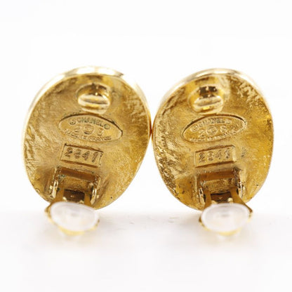 Chanel Coco Mark Vintage Gold Plated 28 Ladies 16.0g Earrings