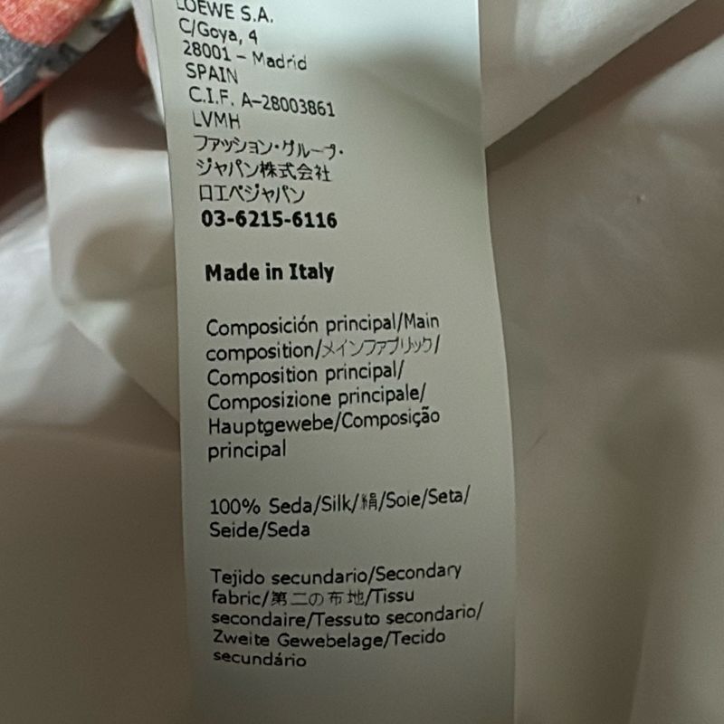 Loewe Long Sleeve Shirt Blouse Size 34 S Women - Orange X White X Multi