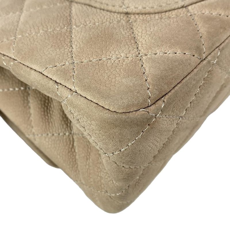 Chanel Shoulder Bag Matelasse /255 Beige Double Flap / Gold Hardware / Mademoise