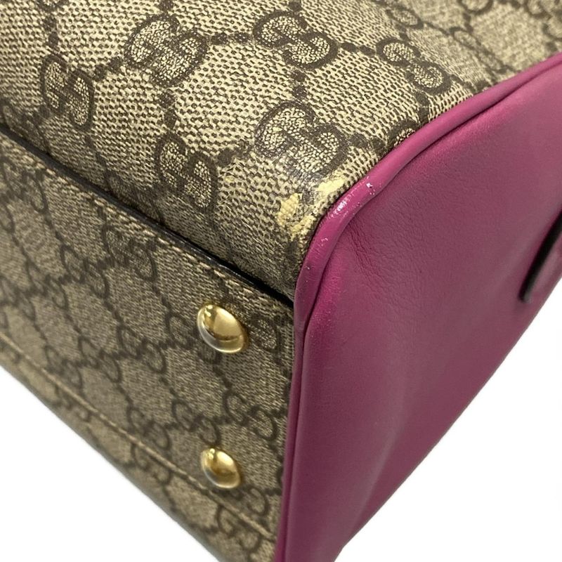 Gucci GG Plus GG Supreme 409529 Beige X Red X Multi Leather