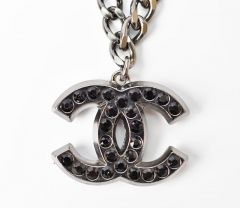 Chanel Necklace Pendant Bracelet Unisex Coco Mark CC Rhinestone