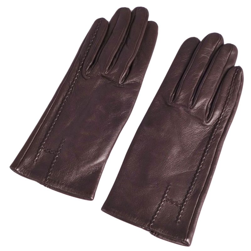 Hermes Gloves Lamb Leather H Logo Women