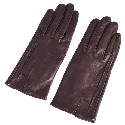 Hermes Gloves Lamb Leather H Logo Women