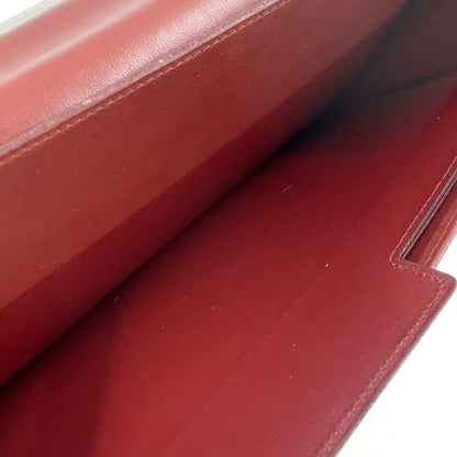 Cartier Mustline Leather Bordeaux Clutch Bag Gold 7 318 4 155