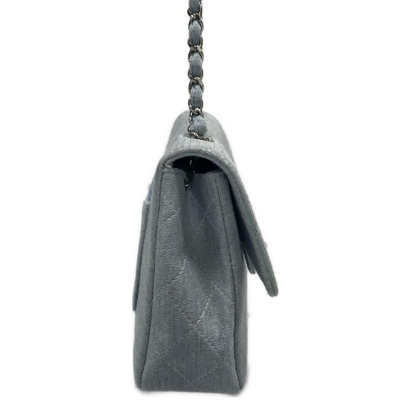 Chanel Shoulder Bag Single Flap Matelasse Light Blue Chain Shoulder/silver