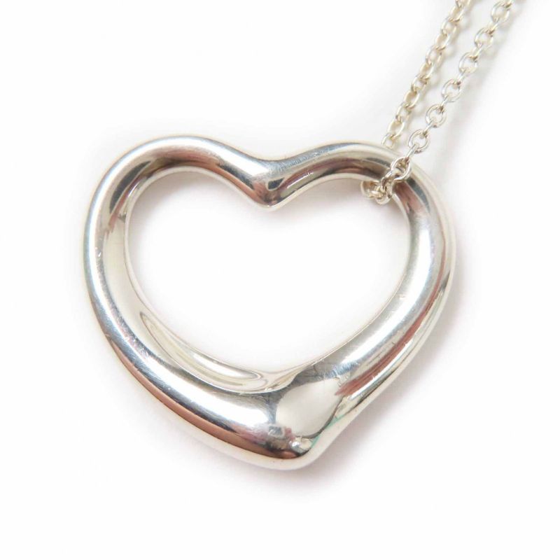 Tiffany & Co Open Heart Medium Necklace / Pendant Sv925 Silver