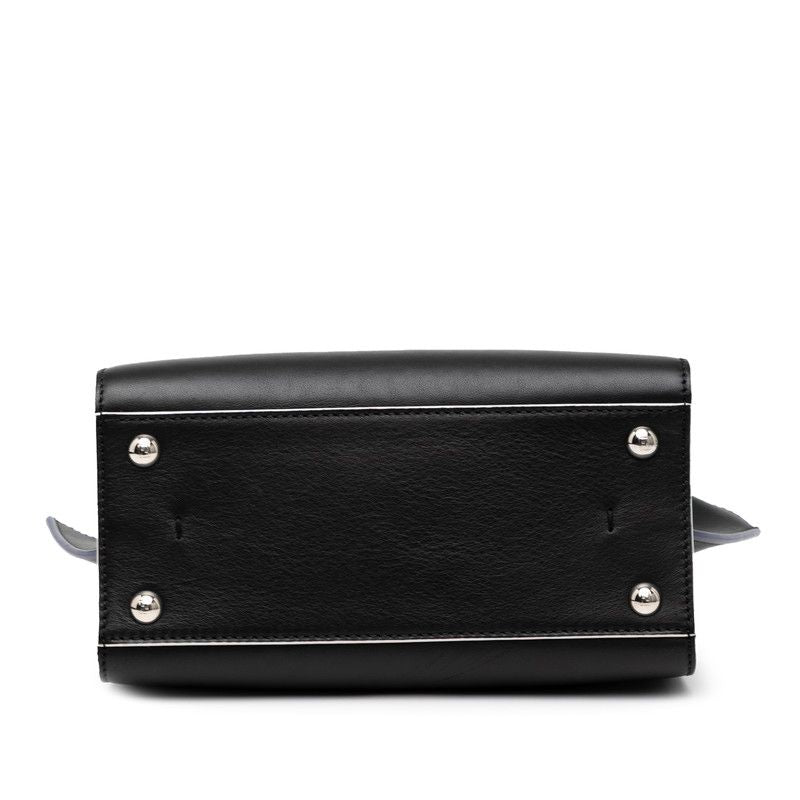 Fendi Mini Troisage Handbag Shoulder Bag 2WAY 8bh333 Black Calf Women Fendi