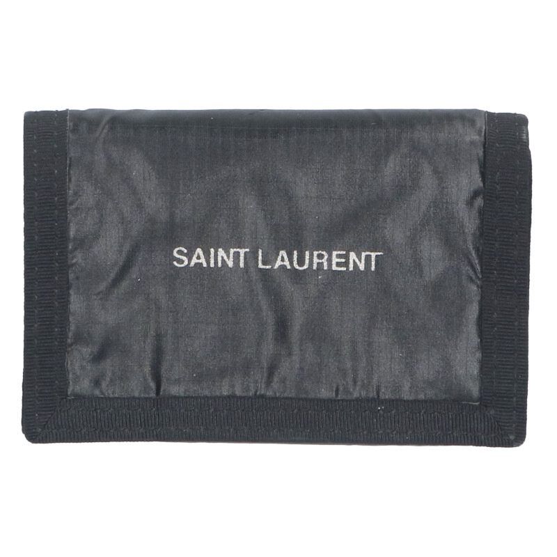 Saint Laurent Paris 588188-ho23z-1054 Logo Print Trifold Wallet For Men