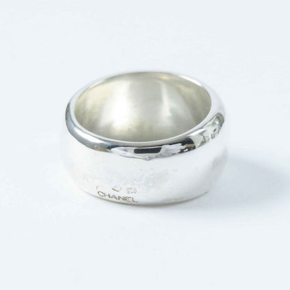 CHANEL Logo Ring / Ring Ag925 Silver No.13 With Storage Bag Weight 15.1g Ladies