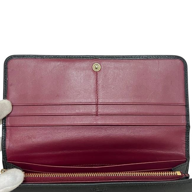 Loewe Bifold Long Wallet Black Amazona Excellent Condition Wallet Leather