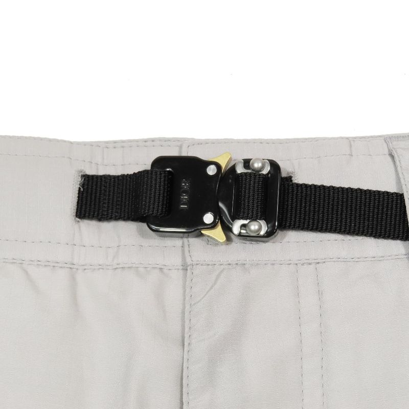 Unused 22ss DIOR Technical Ripstop Nylon Pants Logo Buckle Belt Drawcord 54