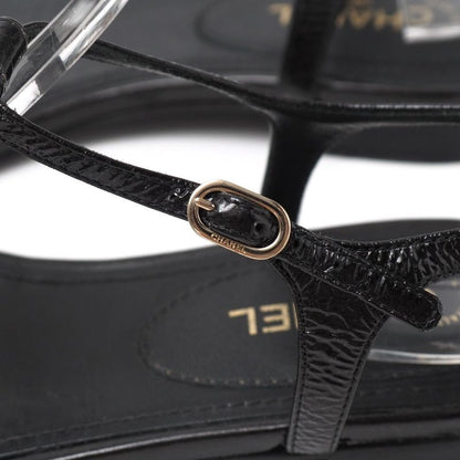 Chanel Sandals Size 35C Thong Sandals Ankle Strap Shoes CC Coco Mark Imitation
