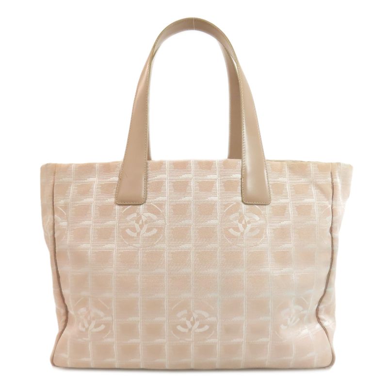 Chanel New Travel Line MM Tote Bag Nylon Jacquard Women