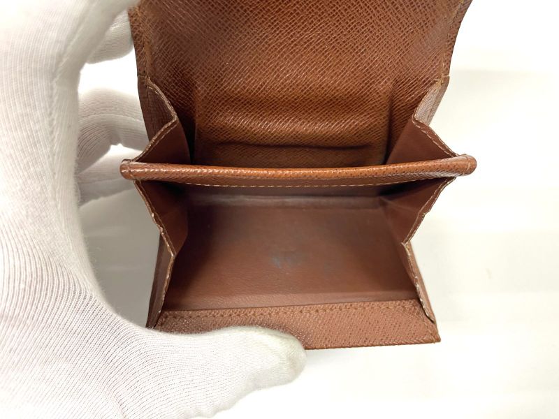 Louis Vuitton Monogram Porte Monet Pla Coin Case M61930 Brown Made In France