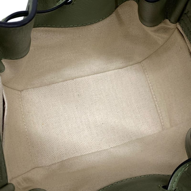 Loewe Handbag Hammock Drawstring Ring Bag Mini Khaki Drawstring Shape