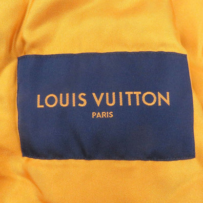 Louis Vuitton 2024 Sleeve Leather Back Logo Padded Varsity Jacket Mustard 52