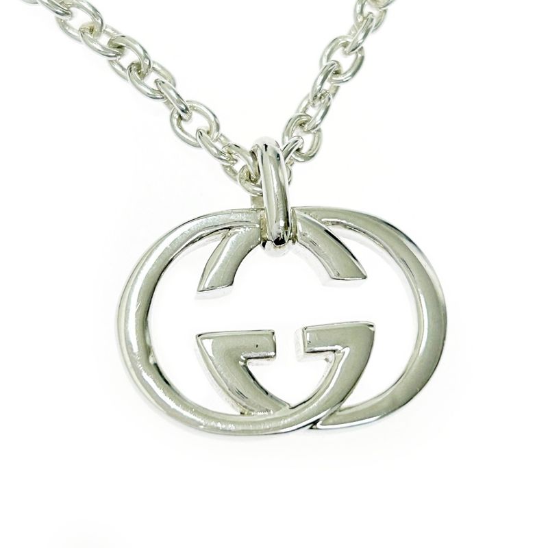 Gucci Silver Interlocking G Necklace 24.7g 925 Engraved 358841 Necklace