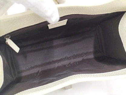 Gucci Shoulder Bag Jackie Hardware Canvas Ivory Brown 0021068