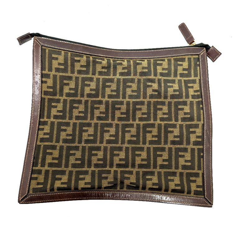Fendi Second Bag Zucca Pattern Canvas Brown