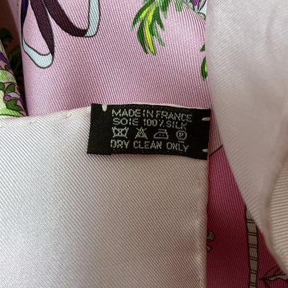 Hermes Scarf Carré 90 Light Pink Yellow Green And Multi PER Astra AD Astra