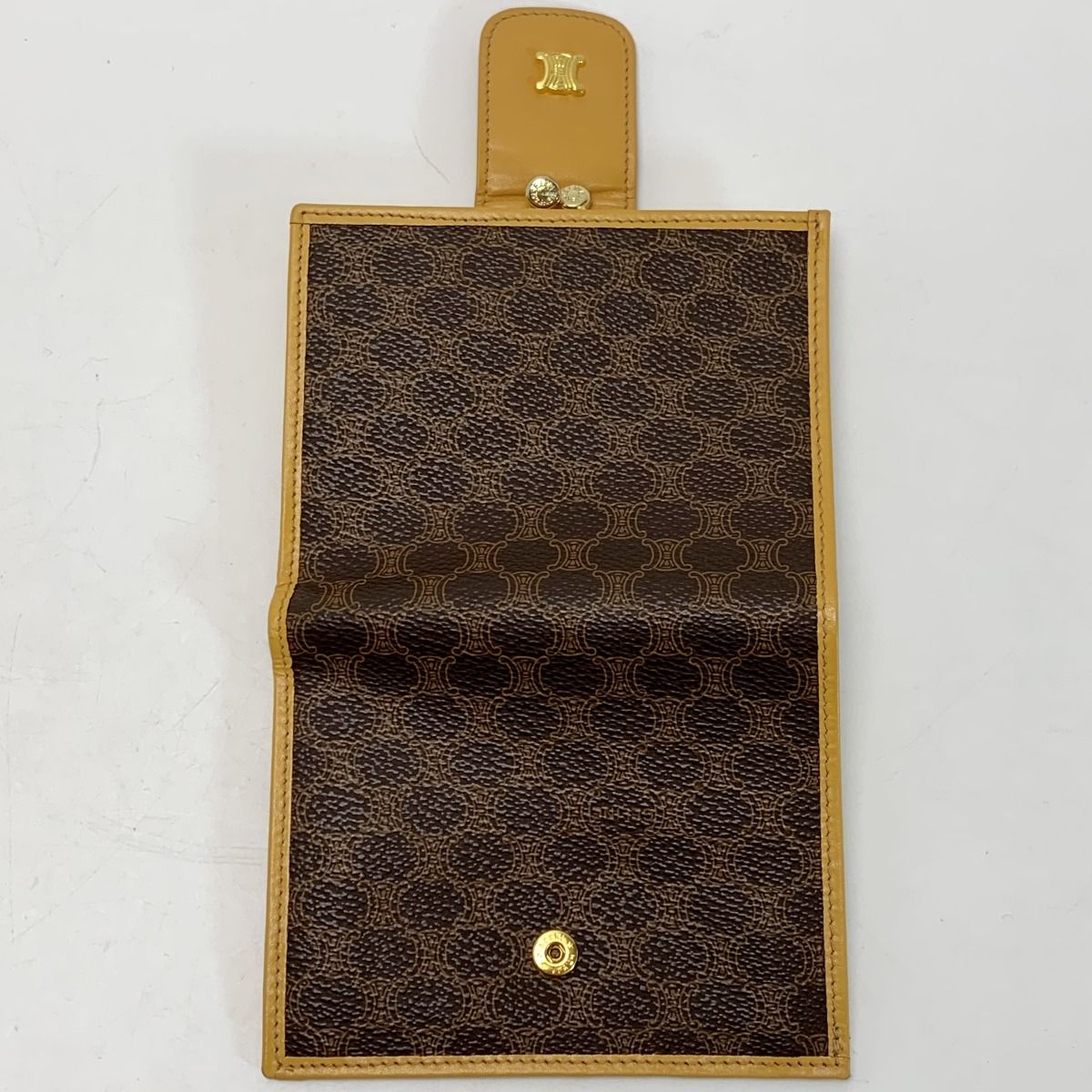 Celine Macadam Pattern Old Celine M13 Brown Bifold Wallet