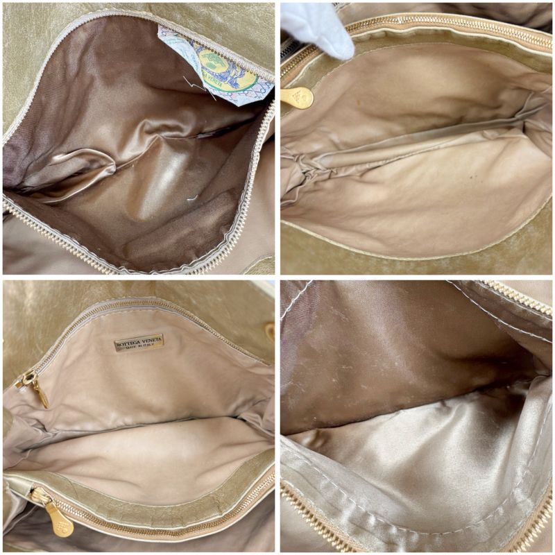 Bottega Veneta Shoulder Bag Shoulder Bag Gold Intrecciato Leather Semi Shoulder