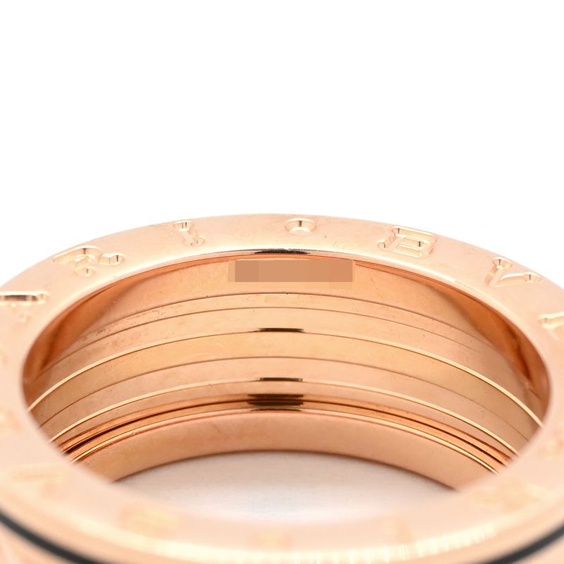 Bvlgari Bvlgari Ring B-Zero1 Lock B-Zero1 2 Band Ring 18k Pink Gold Ceramic