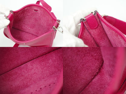 Authentic Hermes Evelyne TPM Taurillon Clemence Leather Shoulder Bag Pochette Y