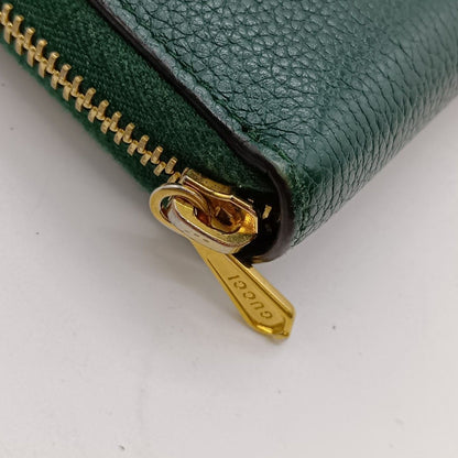 Gucci Zumi Round Zipper Long Wallet 570661 1147 Green