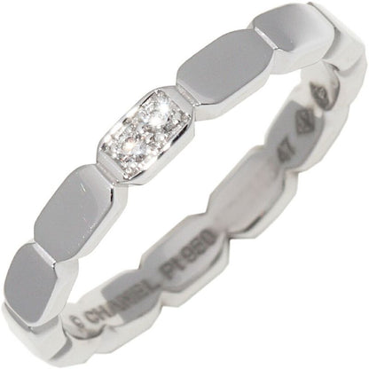 Chanel Pt950 Diamond 2P (approx 002ct) Première Promes Wedding Ring Width 25mm