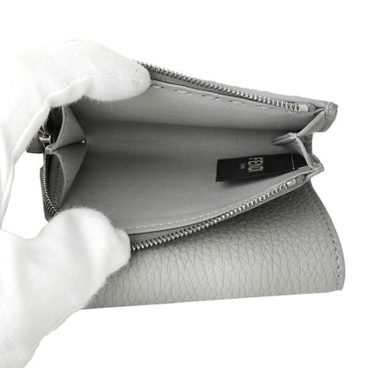 Fendi Trifold Wallet Beekaboo Gray